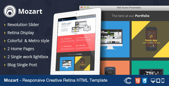 Mozart - Creative Responsive Retina Flat Template