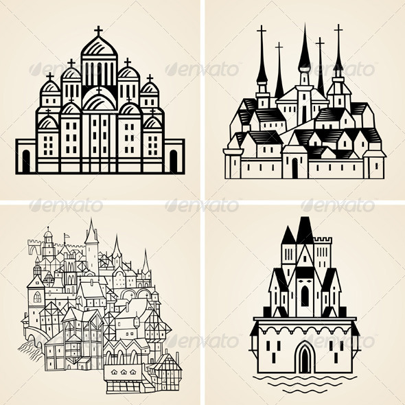 Set of Old Cities Set of Old Cities
