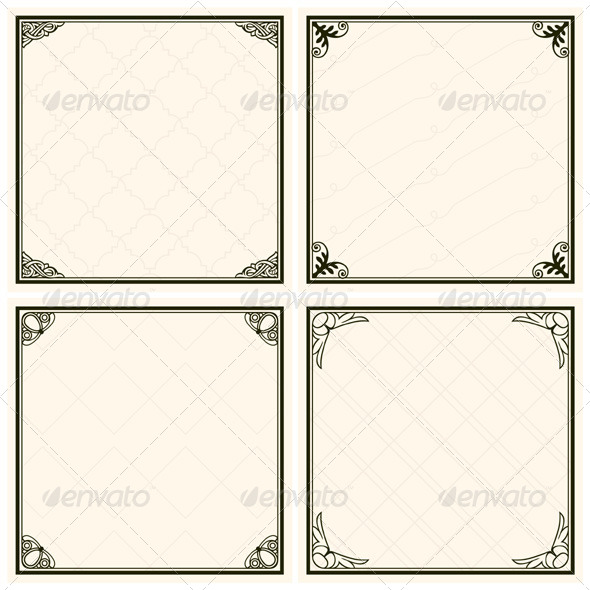 Decorative Menu Frames Decorative Menu Frames