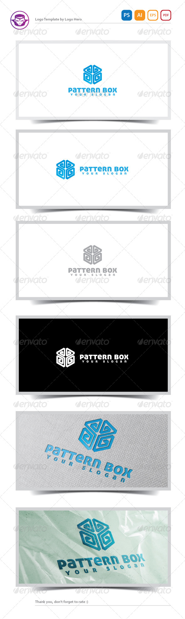 Pattern Box Logo Template Pattern Box Logo Template