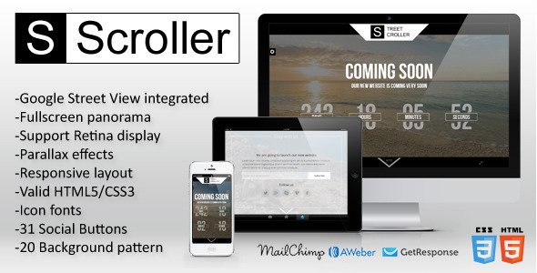 Street Scroller - Panoramic Coming Soon Template
