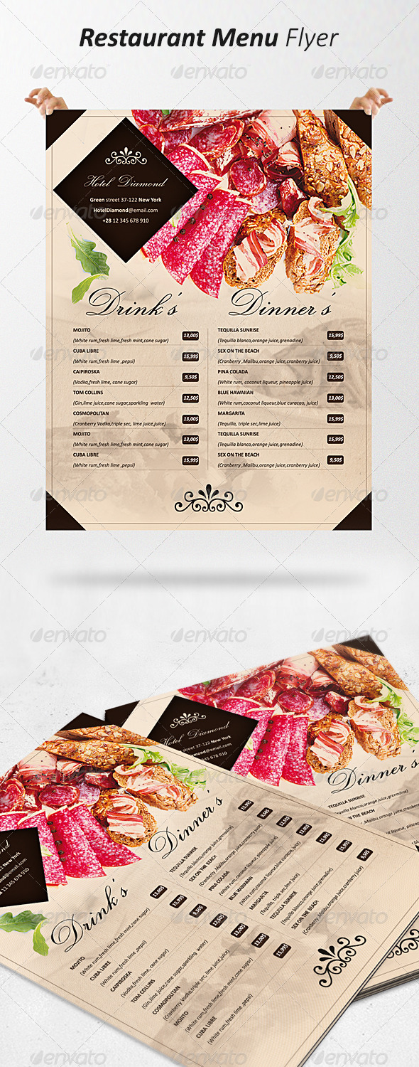 Restaurant Menu Flyer