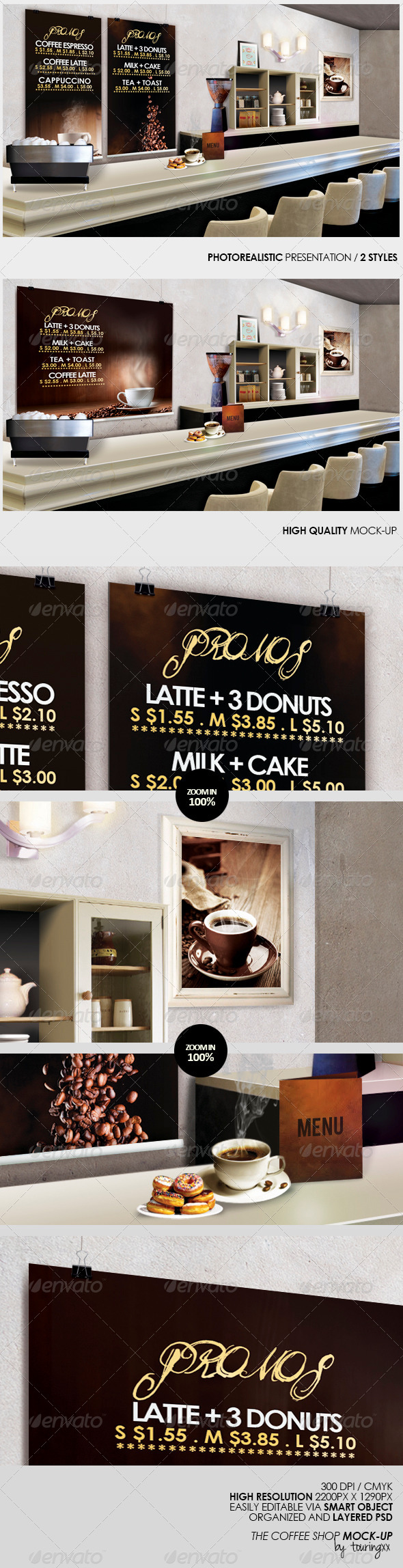 The Coffee Shop Mock-Up Template - Product Mock-Ups Graphics