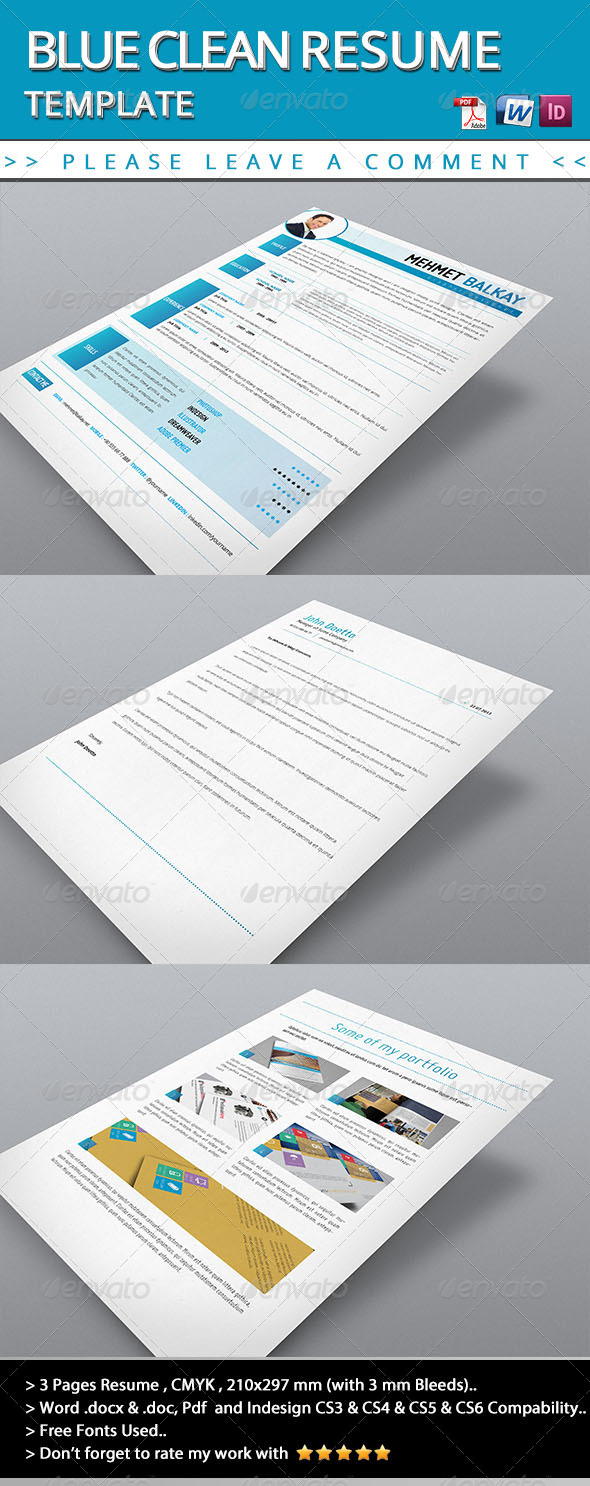 Blue Resume Template