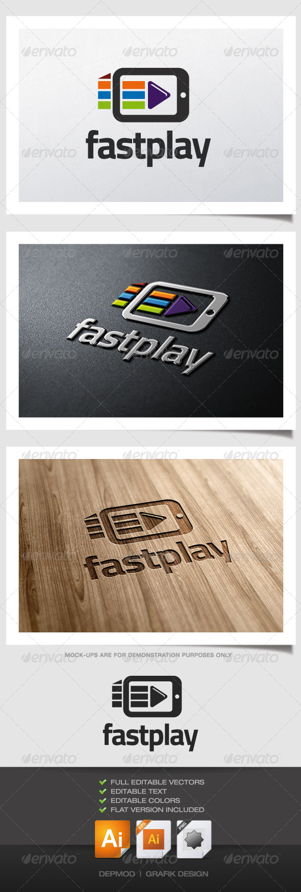 Fastplay Logo - Symbols Logo Templates