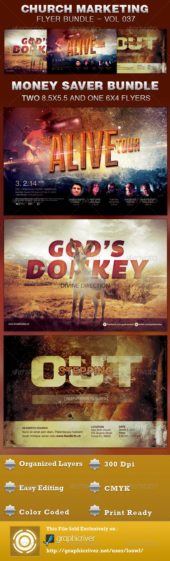 Church Marketing Flyer Bundle Vol 037 Church Marketing Flyer Bundle Vol 037