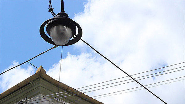 Lantern Hanging Over The Street Lantern Hanging Over The Street