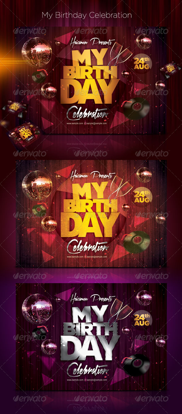 My Birthday Celebration - Flyers Print Templates