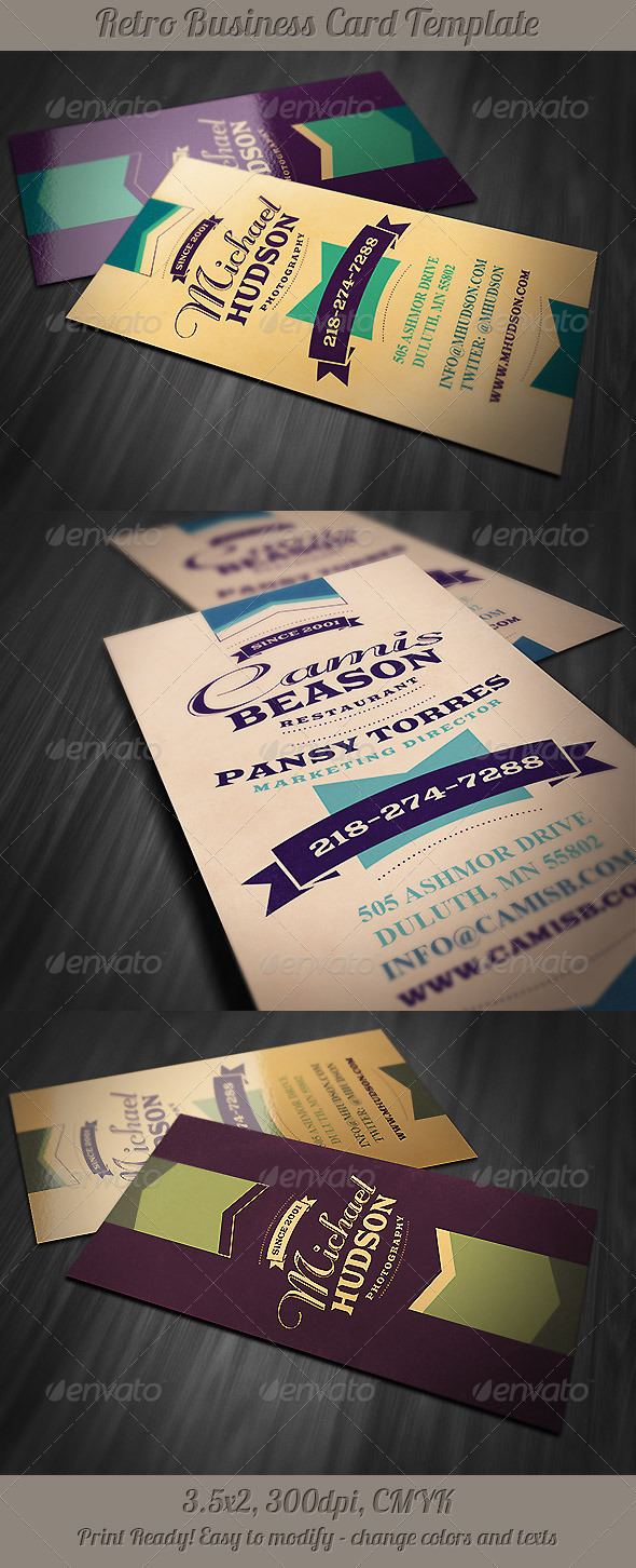 Retro Business Card 3 Retro Business Card 3
