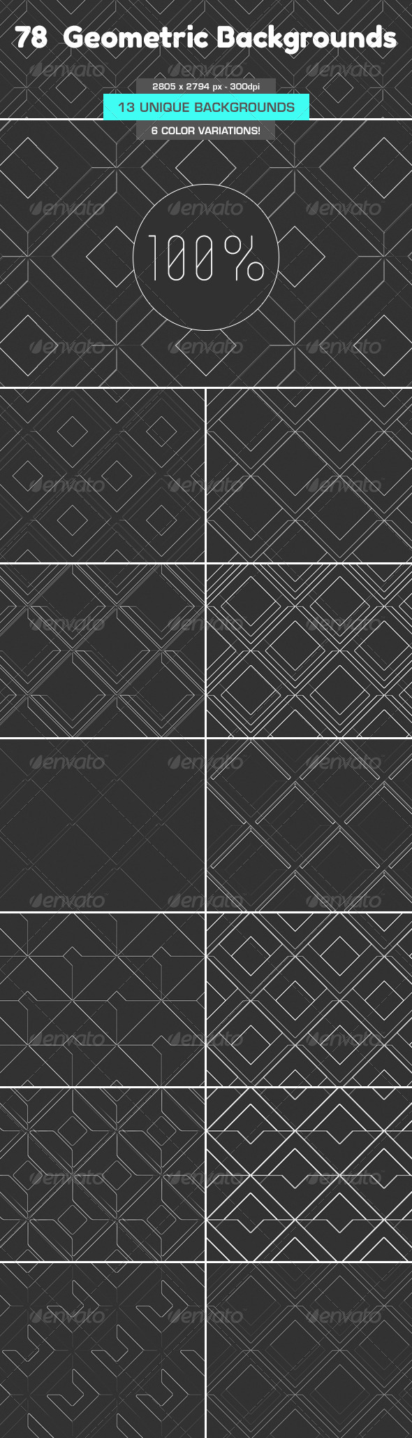 78 Geometric Backgrounds