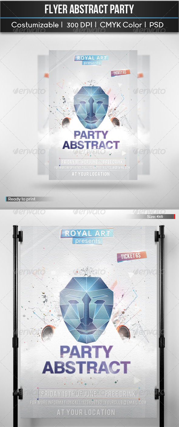 Flyer Abstract Party - Clubs & Parties Events