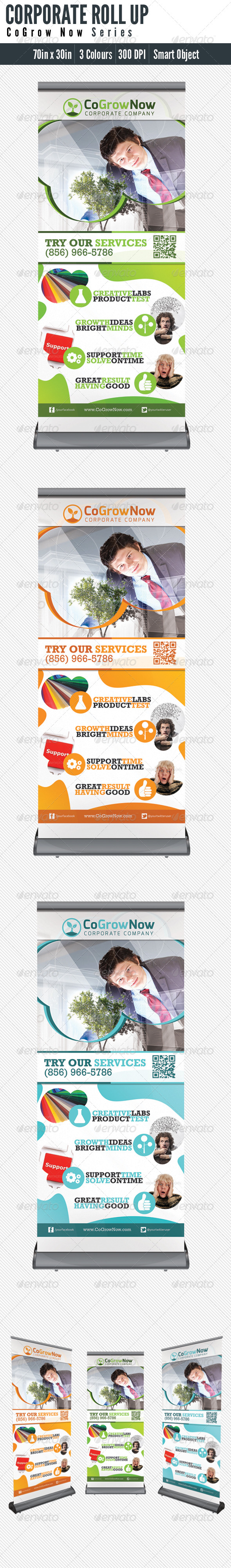 Roll Up Banner Corporate - Signage Print Templates
