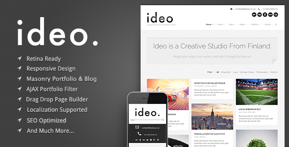 ideo - Minimalistic WordPress Portfolio Theme