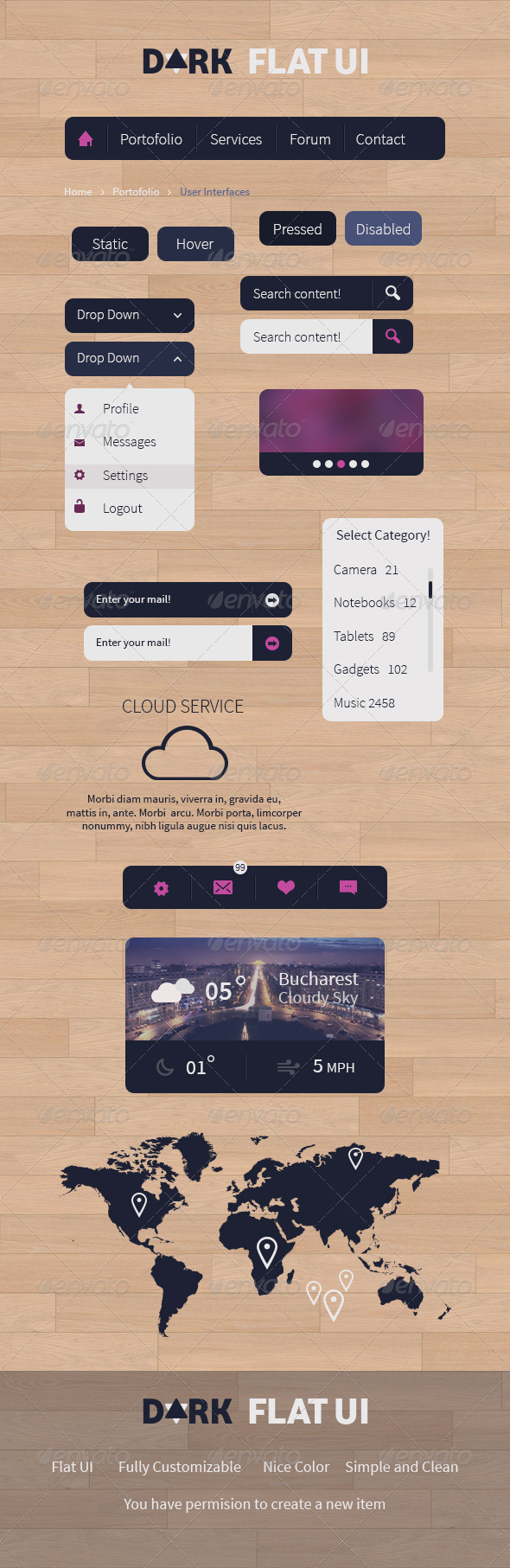 Dark Flat UI Dark Flat UI