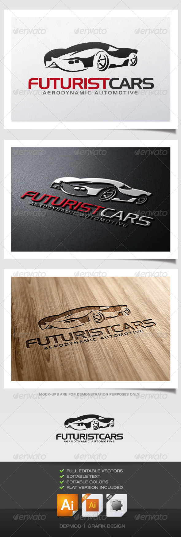 Futurist Cars Logo - Objects Logo Templates