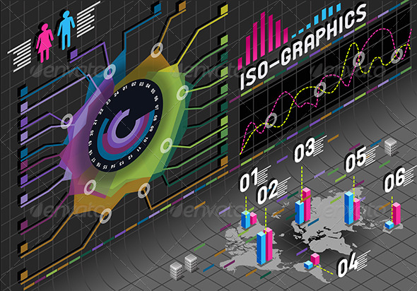 GraphicRiver Isometric Infographic Flower Histogram Elements 5232614 GraphicRiver Isometric Infographic Flower Histogram Elements 5232614