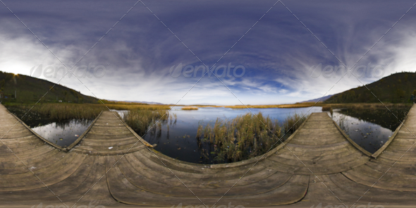HDRI Reeds Lakes In The Mountains Behind The Pier - 3DOcean Item for Sale