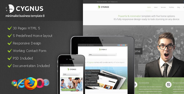 Cygnus - Minimalist Business Template 8