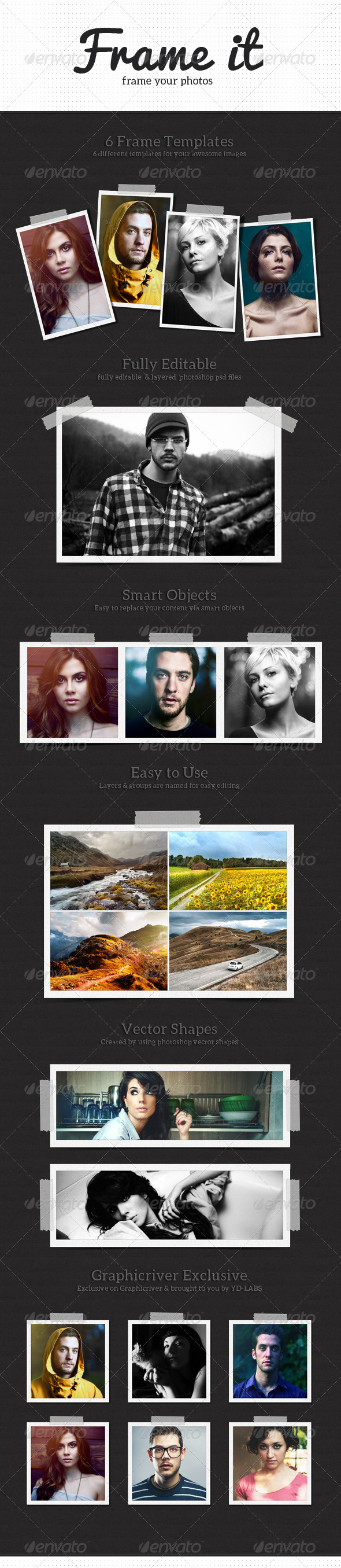 Frame It Photo Templates - Photo Templates Graphics
