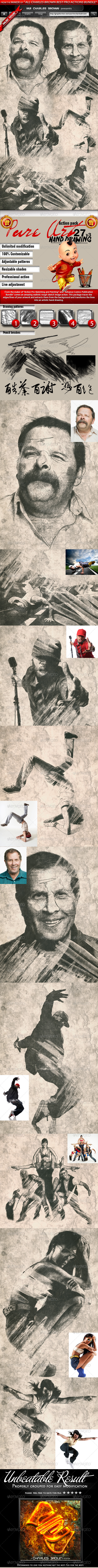 Pure Art Hand Drawing 27 – Chinese Cultural Art V3 - Photo Effects Actions