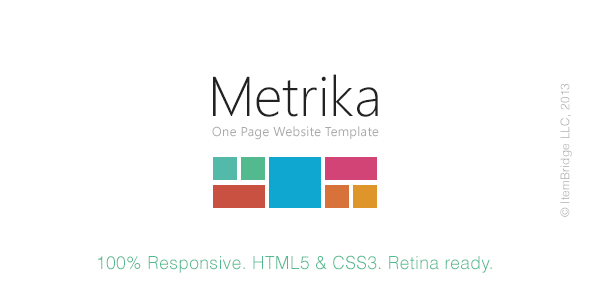Metrika — Responsive OnePage Template - Portfolio Creative