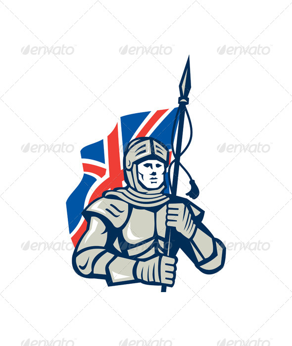 Knight British Flag Retro