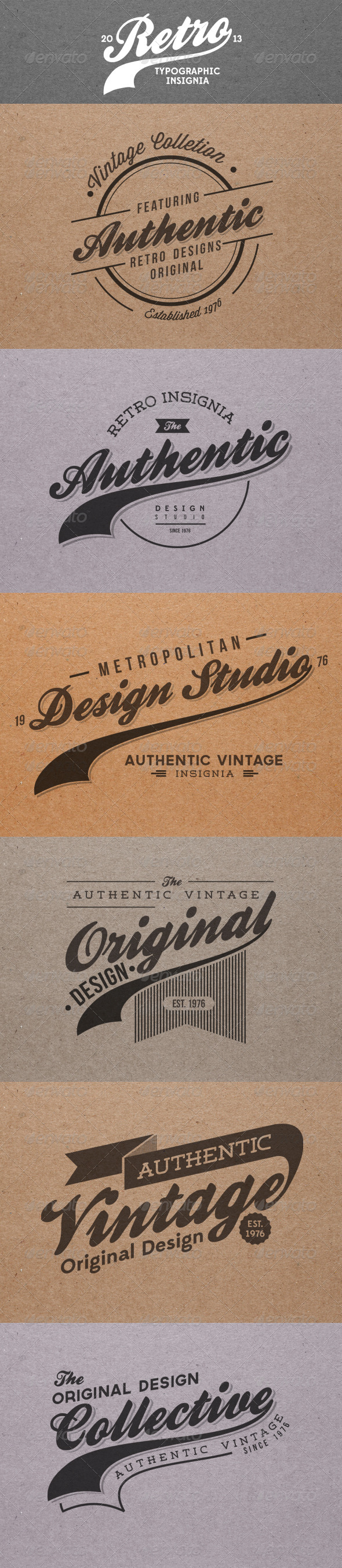 Retro Insignia Badges Labels Retro Insignia Badges Labels