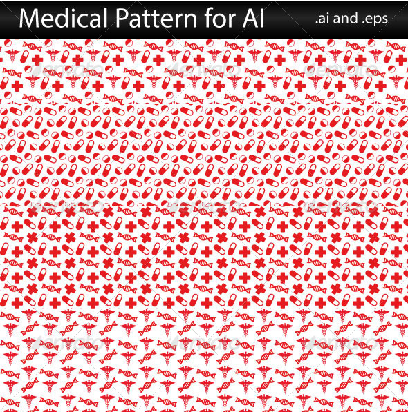 Seamless Pattern Medical - Textures / Fills / Patterns Illustrator