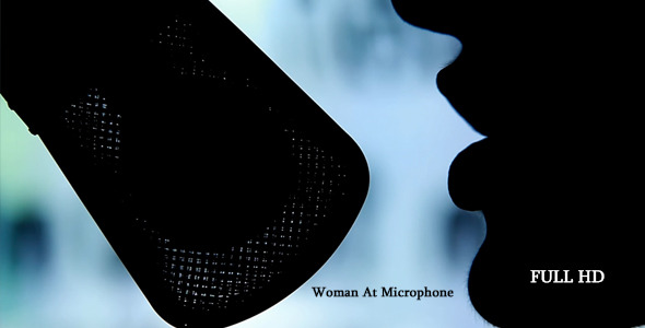 Woman At Microphone Woman At Microphone