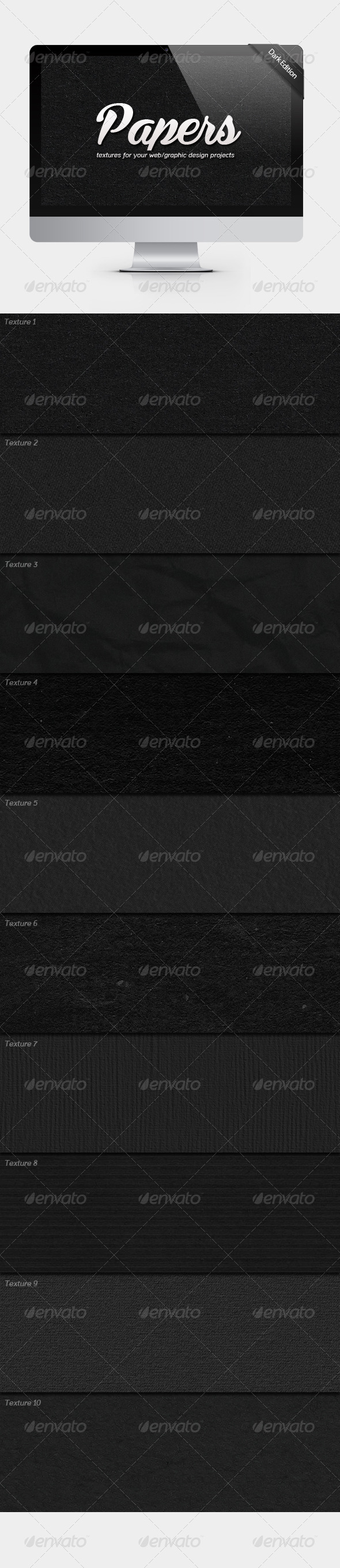 Papers Dark Edition - Paper Textures