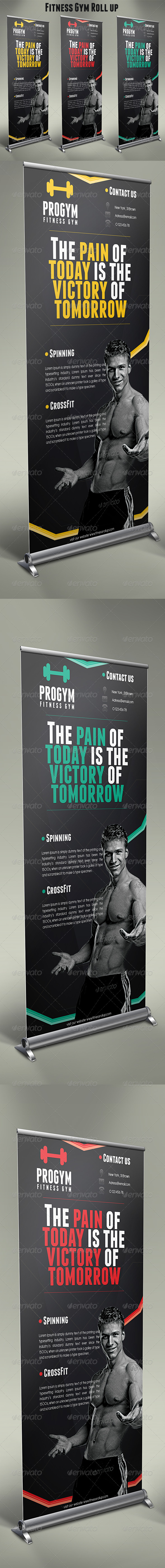 Fitness Gym Roll-up Banner Fitness Gym Roll-up Banner