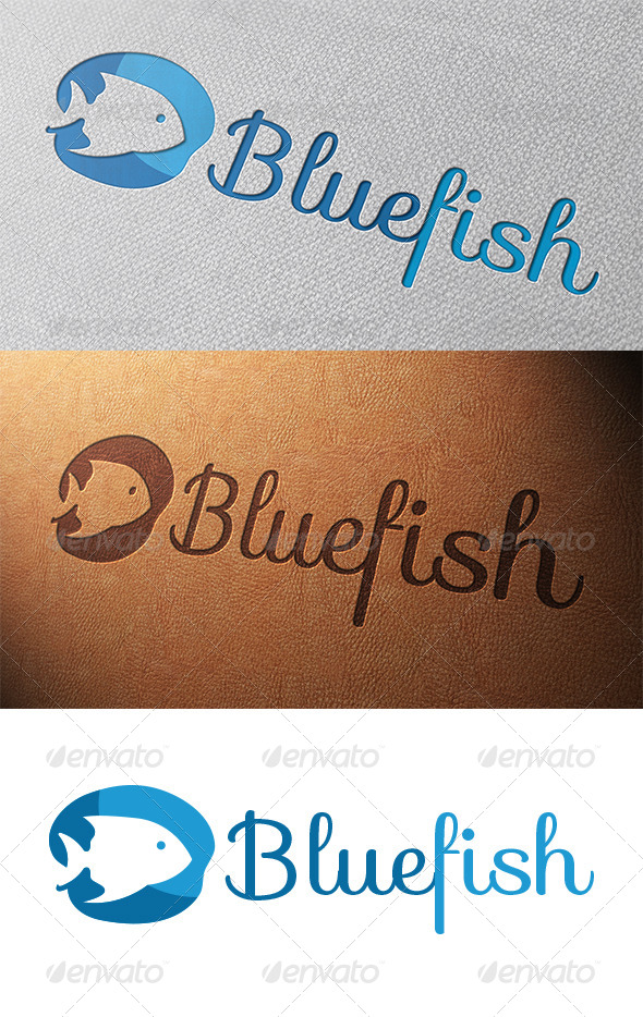 Blue Fish Logo Template - Animals Logo Templates