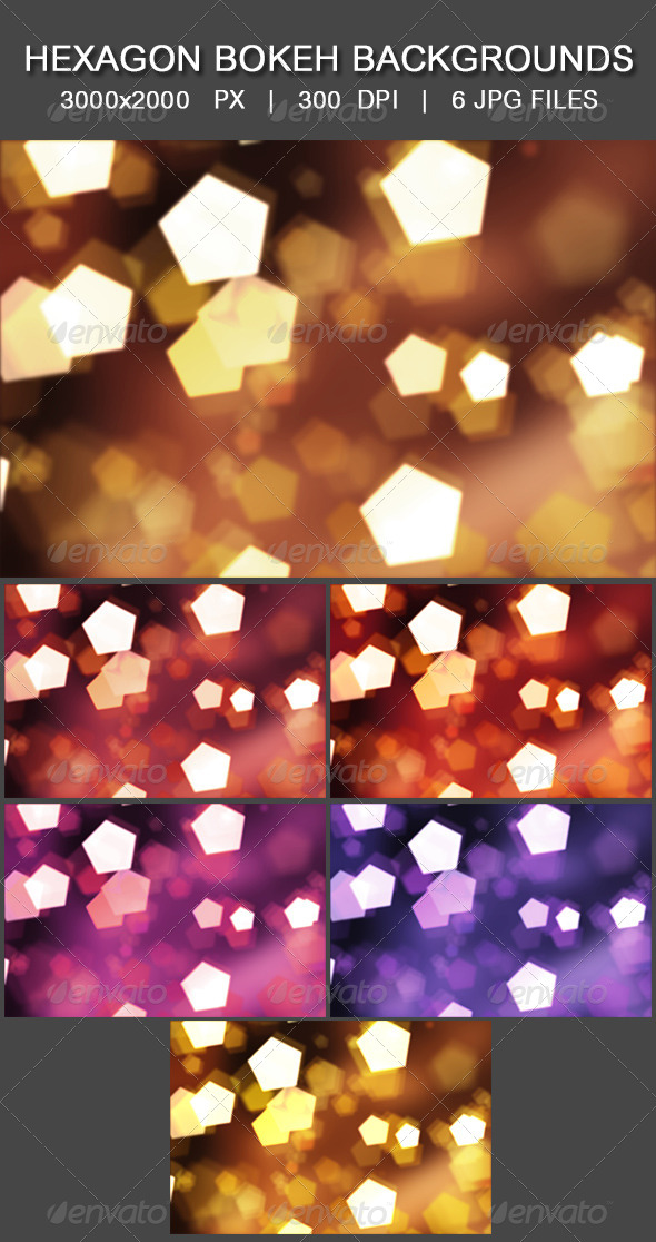 Hexagon Bokeh Backgrounds Hexagon Bokeh Backgrounds