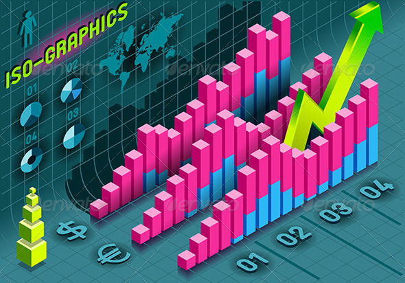 GraphicRiver Isometric Infographic Histogram Set Elements 5269344 GraphicRiver Isometric Infographic Histogram Set Elements 5269344