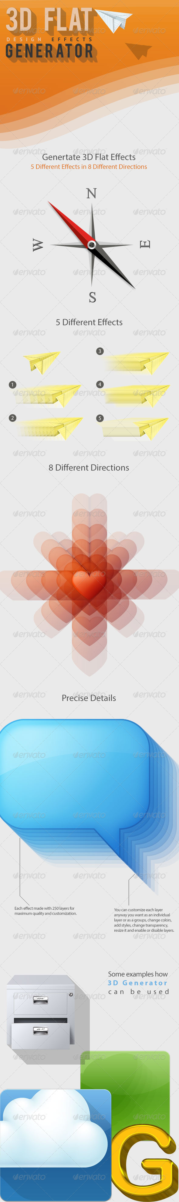 3D Flat Generator - Decorative Graphics