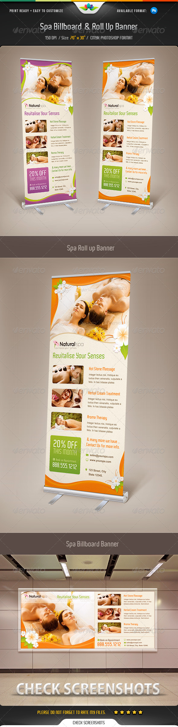 Spa Billboard & Roll Up Banner Spa Billboard & Roll Up Banner