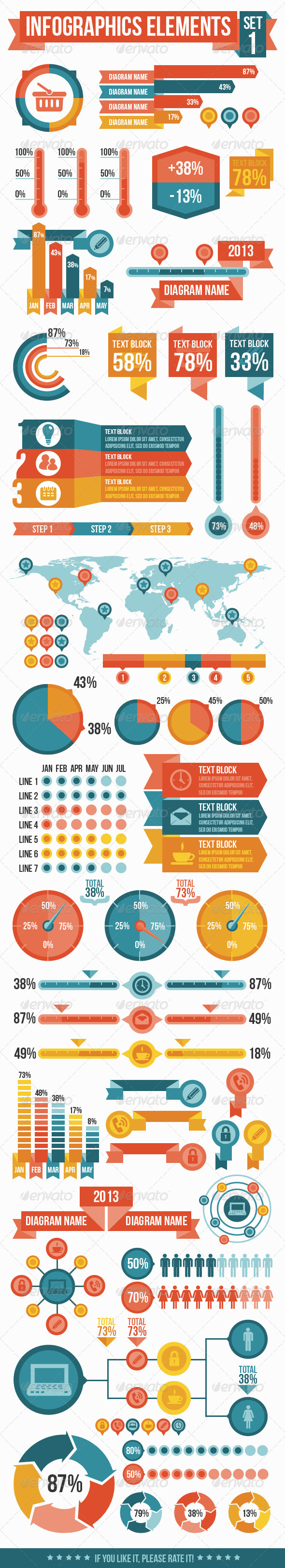GraphicRiver Infographic Elements Set 1 5253508 GraphicRiver Infographic Elements Set 1 5253508