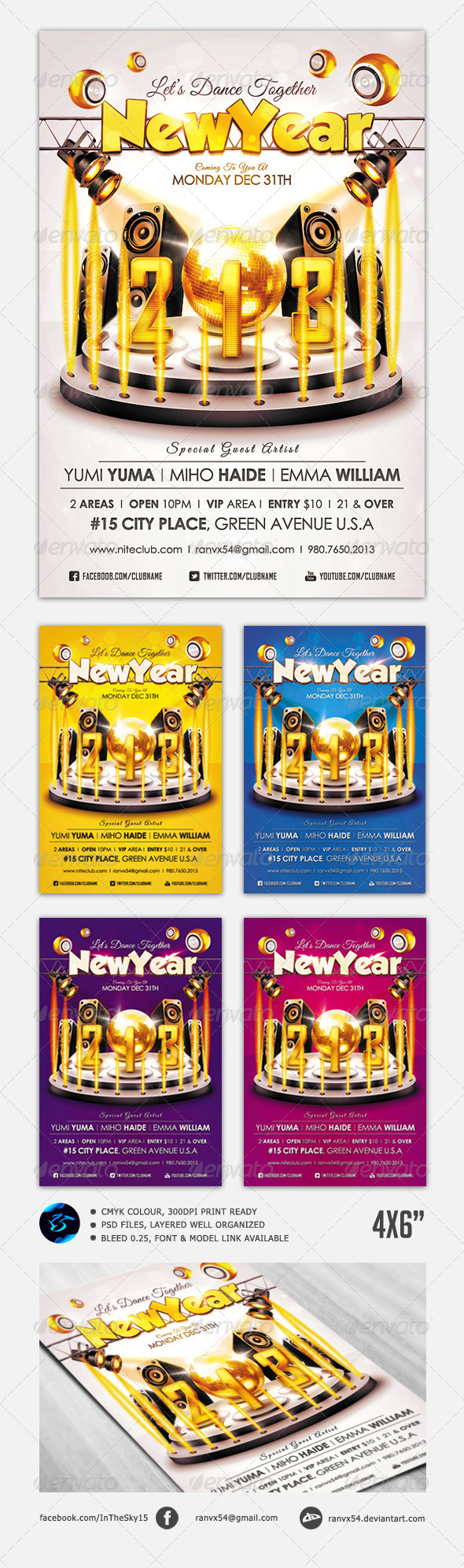 New Year Flyer Template