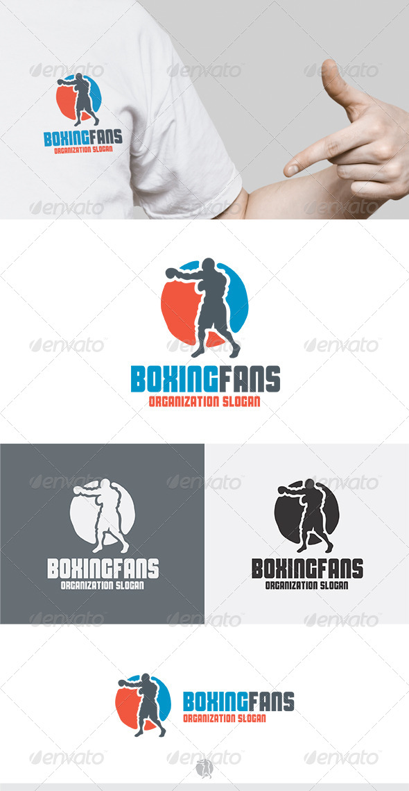 Boxing Fans Logo - Humans Logo Templates