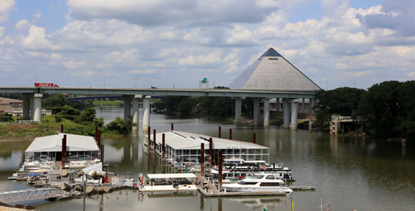 Marina Traffic and Pyramid Time Lapse Marina Traffic and Pyramid Time Lapse