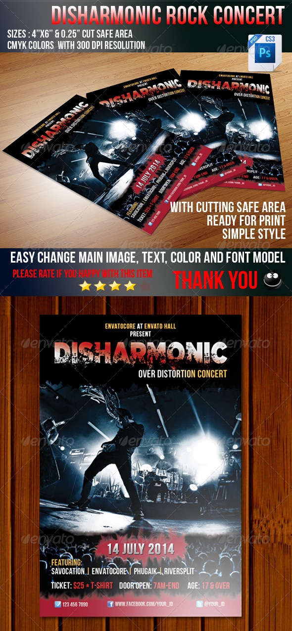 Disharmonic Rock Flyer - Concerts Events