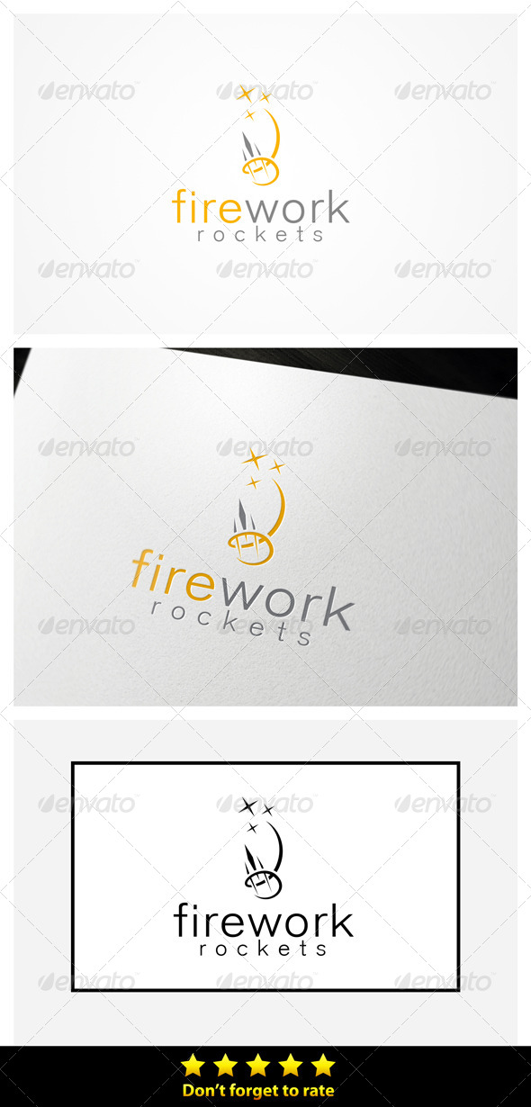 Happy Fireworks - Symbols Logo Templates