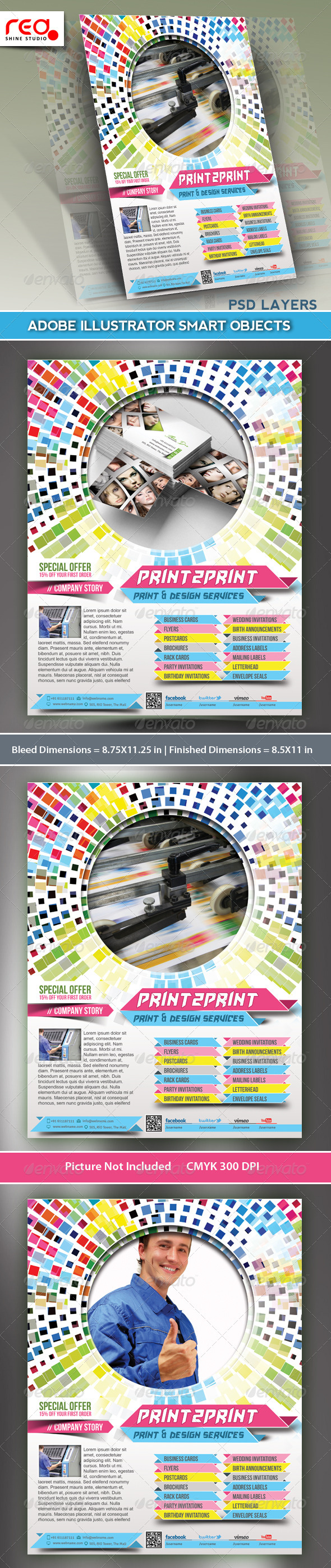 Printing Press Flyer Poster Template Printing Press Flyer Poster Template