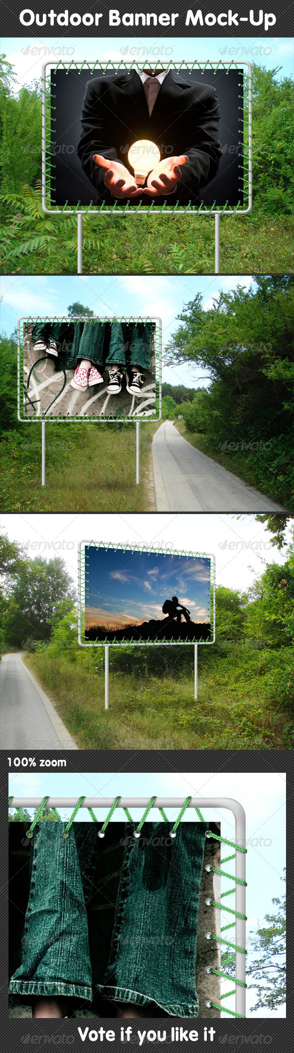 Outdoor Banner Mock-Up Outdoor Banner Mock-Up