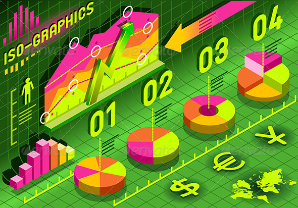 GraphicRiver Isometric Infographic Histogram Set Elements 5280119 GraphicRiver Isometric Infographic Histogram Set Elements 5280119