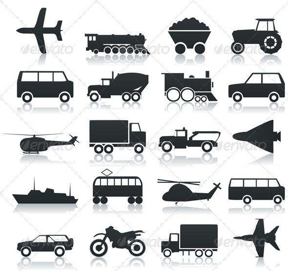 Transport icons Transport icons