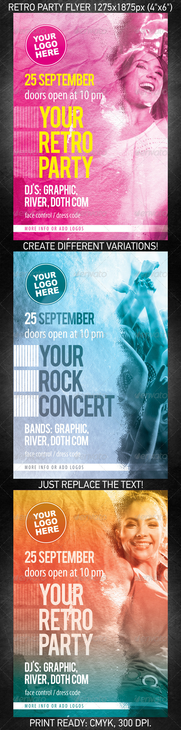Retro Party Flyer - Clubs & Parties Events