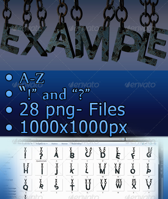 Chained 3D Letters Chained 3D Letters