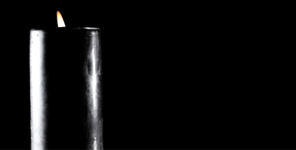 Candle On Black Background Candle On Black Background