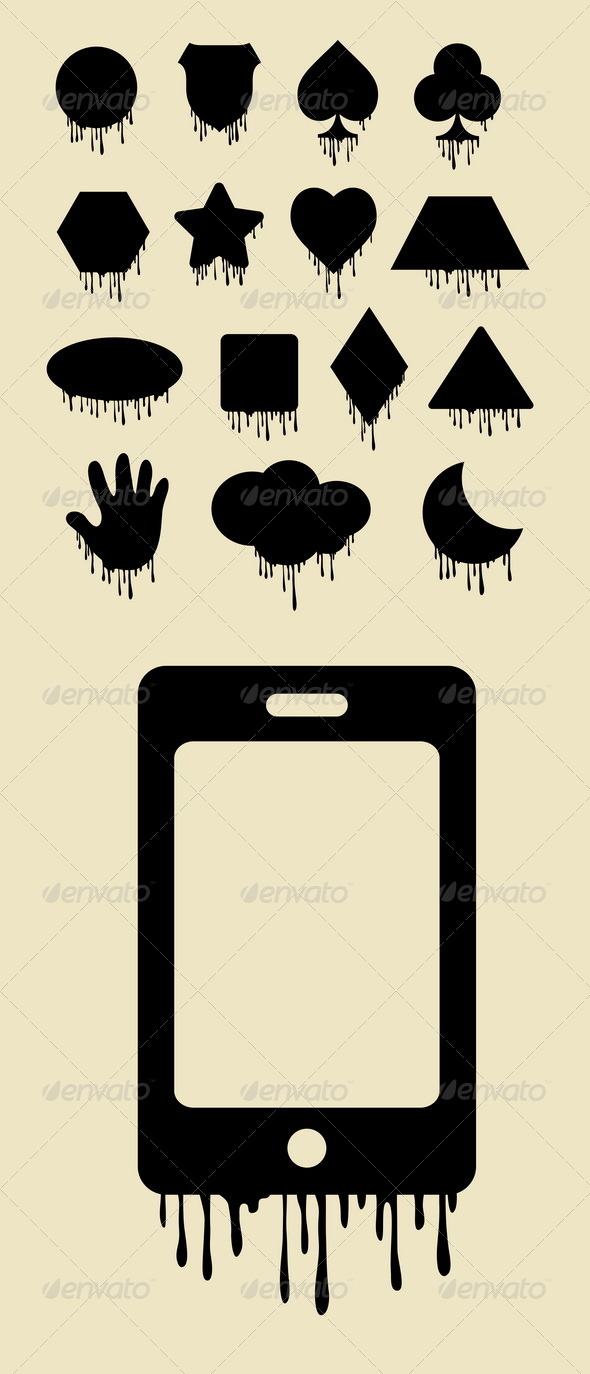 Melt Objects Silhouettes - Man-made objects Objects